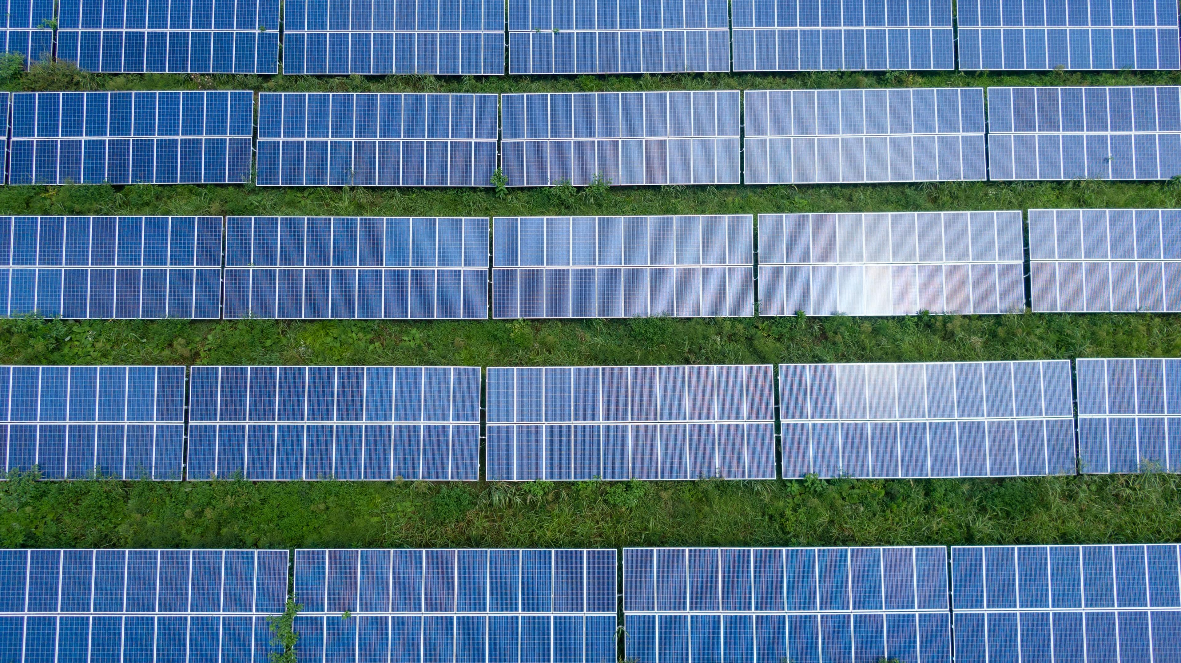 Residential ground mount solar system render